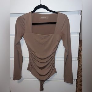 Abercrombie, long sleeve square neck, bodysuit